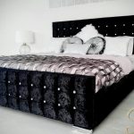 Divine Range Cannes Crushed Velour Bed Choice of Size/Colour/Fabric 1