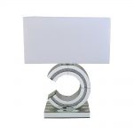 Mirror ‘C’ Table Lamp With 1