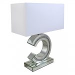 Mirror ‘C’ Table Lamp With 2